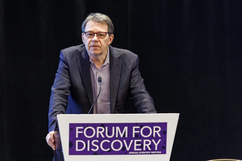 Keynote speaker Dr. Michel Sadelain addressing the audience